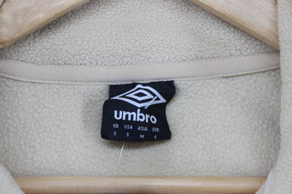Mens 1/4 Zip Fleece Embroidered Retro