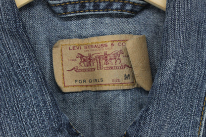 Womens Denim Jacket Button Long Sleeve