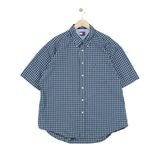 Mens Shirt  Check Short Sleeve