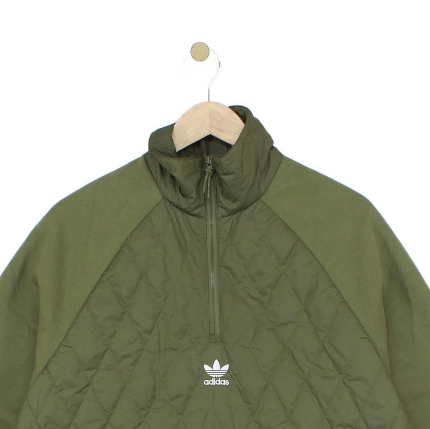 Mens Quilted Jacket Pullover 1/4 Zip