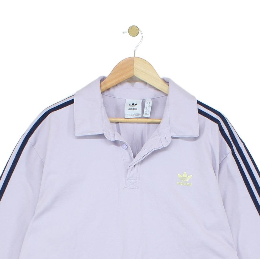 Mens Striped Polo Shirt Long Sleeve Heavyweight