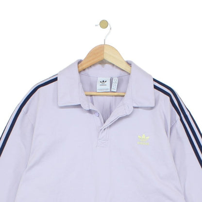 Mens Striped Polo Shirt Long Sleeve Heavyweight