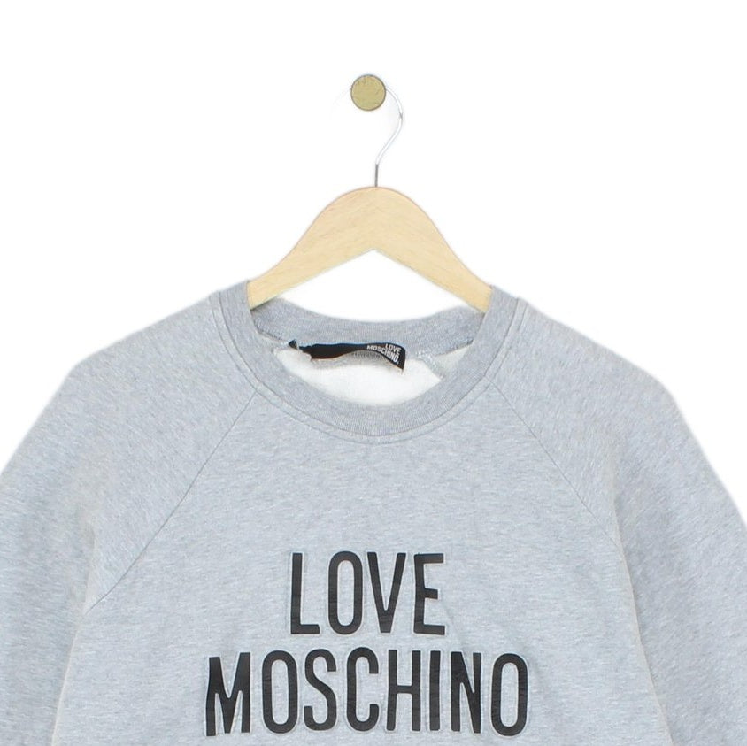 Mens Sweatshirt Spell Out Cotton