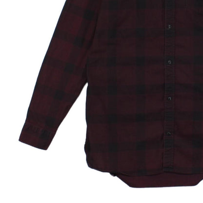 Mens Marigny Plaid Shirt Button Down Long