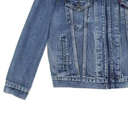 Mens Denim Jacket Full Zip Classic Panelled