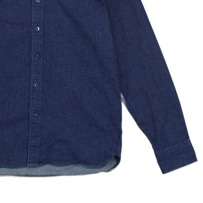 Mens Denim Shirt Button Up Stretch