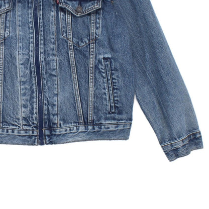 Mens Denim Jacket Full Zip Classic Panelled
