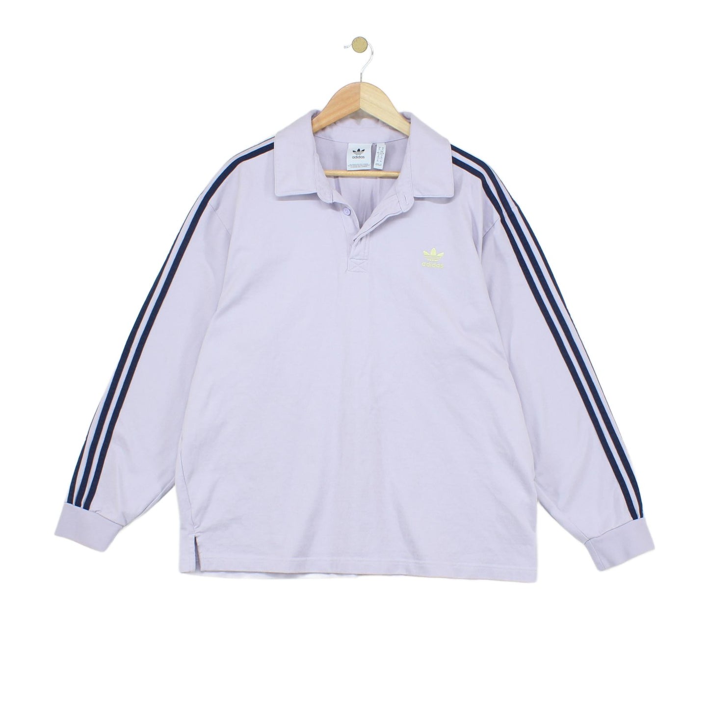 Mens Striped Polo Shirt Long Sleeve Heavyweight