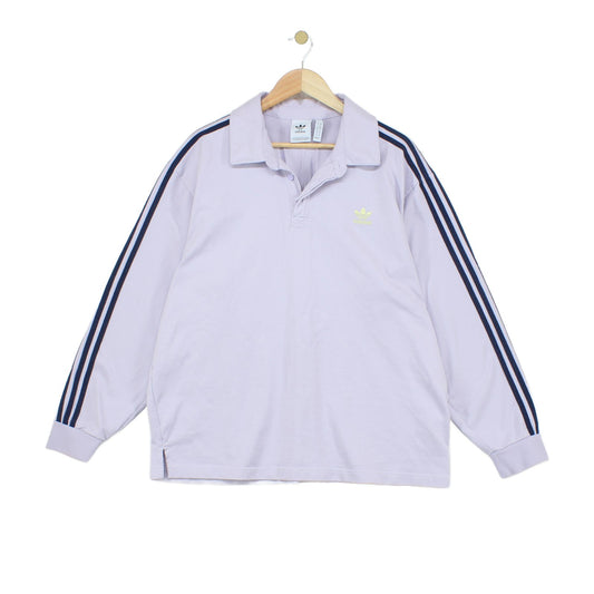 Mens Striped Polo Shirt Long Sleeve Heavyweight