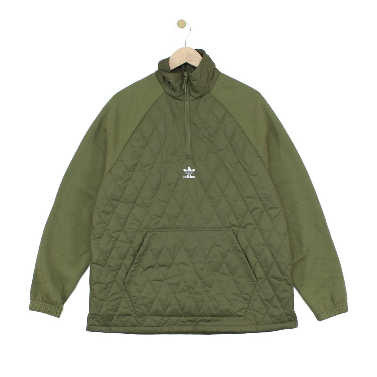 Mens Quilted Jacket Pullover 1/4 Zip