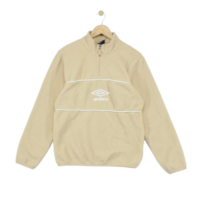Mens 1/4 Zip Fleece Embroidered Retro