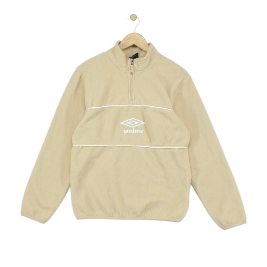 Mens 1/4 Zip Fleece Embroidered Retro