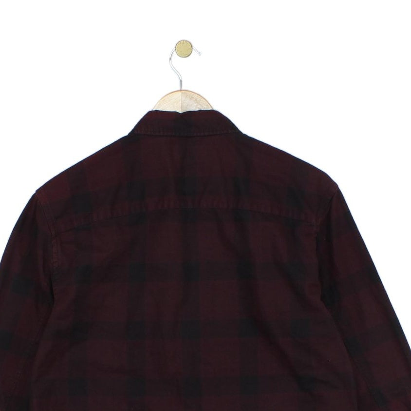 Mens Marigny Plaid Shirt Button Down Long