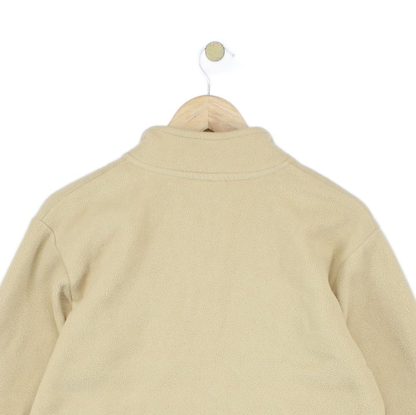 Mens 1/4 Zip Fleece Embroidered Retro