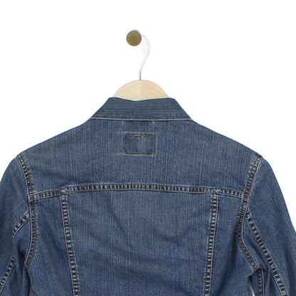 Womens Denim Jacket Button Long Sleeve