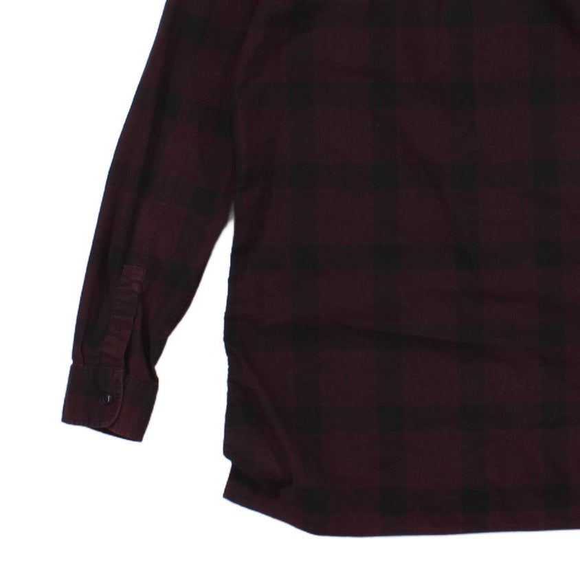 Mens Marigny Plaid Shirt Button Down Long
