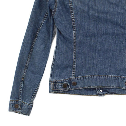 Womens Denim Jacket Button Long Sleeve