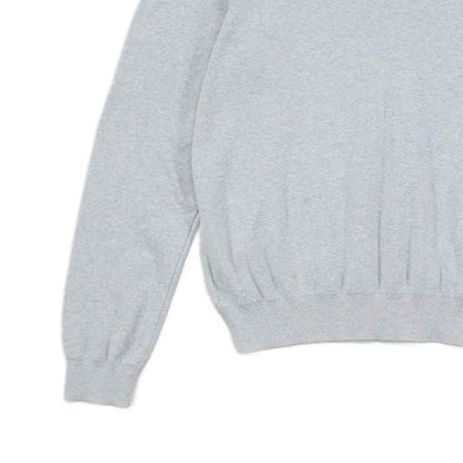 Mens V-Neck Jumper Ribbed Knit Cotton