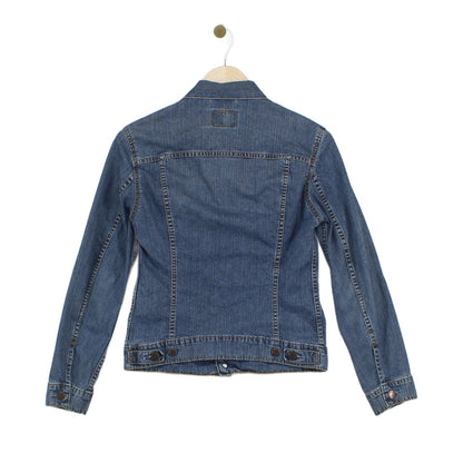Womens Denim Jacket Button Long Sleeve