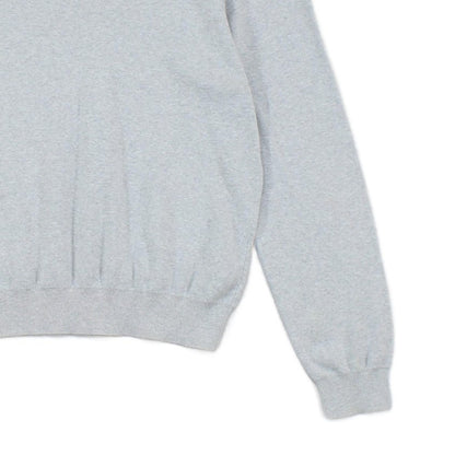 Mens V-Neck Jumper Ribbed Knit Cotton