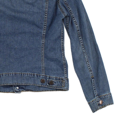 Womens Denim Jacket Button Long Sleeve