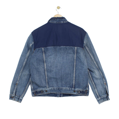 Mens Denim Jacket Full Zip Classic Panelled