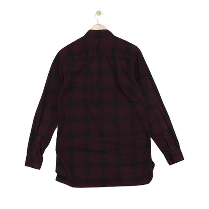 Mens Marigny Plaid Shirt Button Down Long