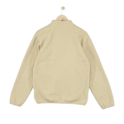 Mens 1/4 Zip Fleece Embroidered Retro