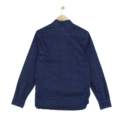 Mens Denim Shirt Button Up Stretch