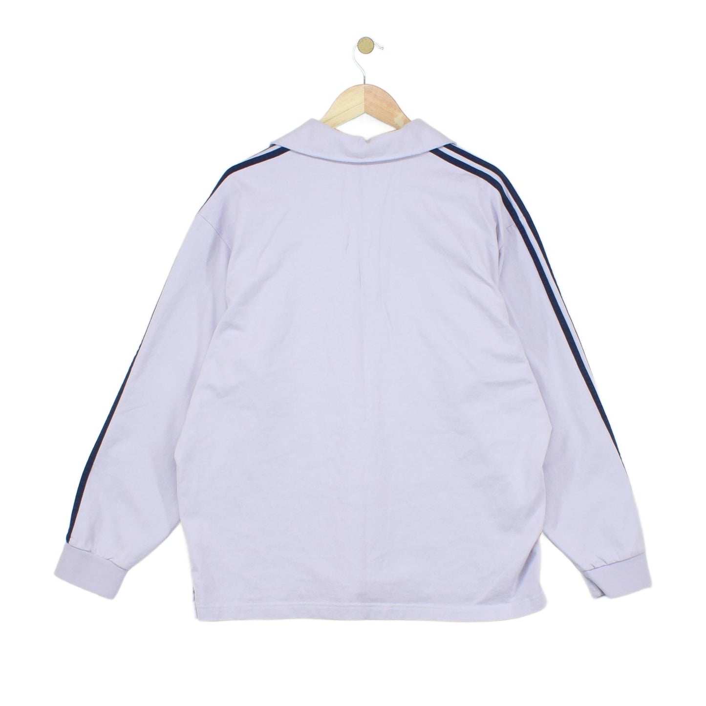 Mens Striped Polo Shirt Long Sleeve Heavyweight