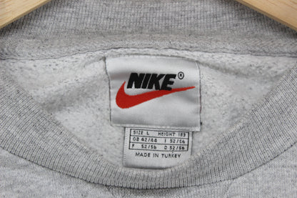 Mens Oversized Sweatshirt Swoosh Crew Neck Pullover