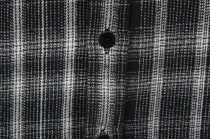 Mens Plaid Overshirt Long Sleeve Relaxed Fit