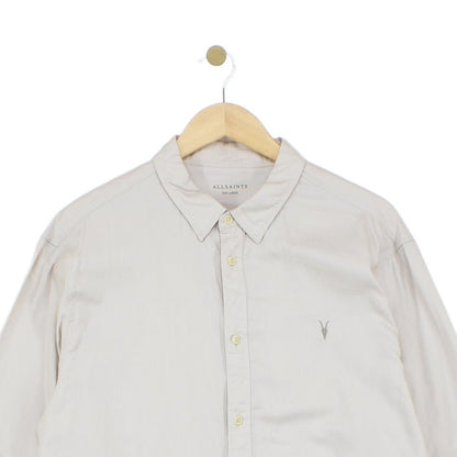 Mens Shirt Button Up Long Sleeve Collared