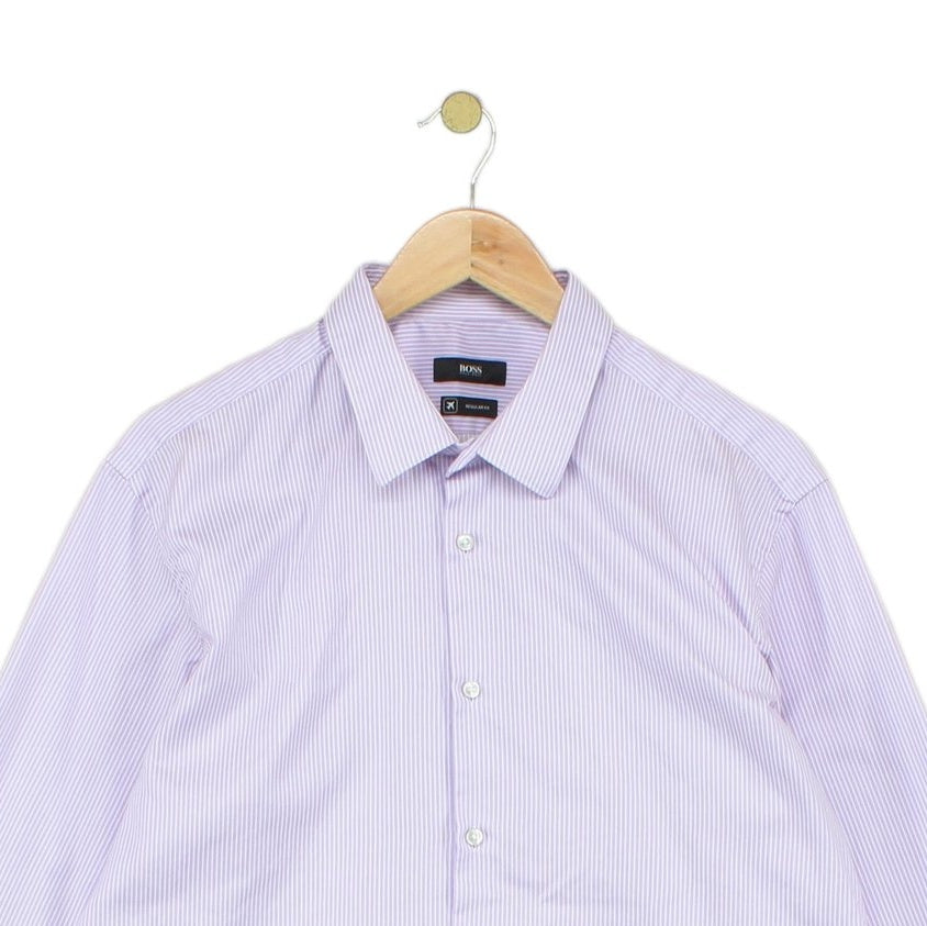 Mens Striped Shirt Collared