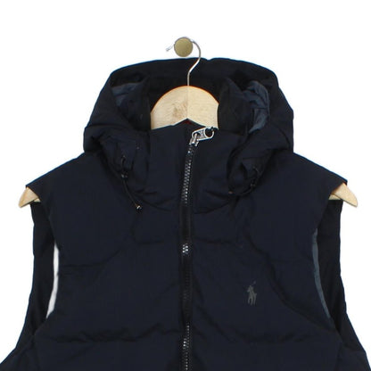 Mens Down Bodywarmer Puffer Hooded Insulated
