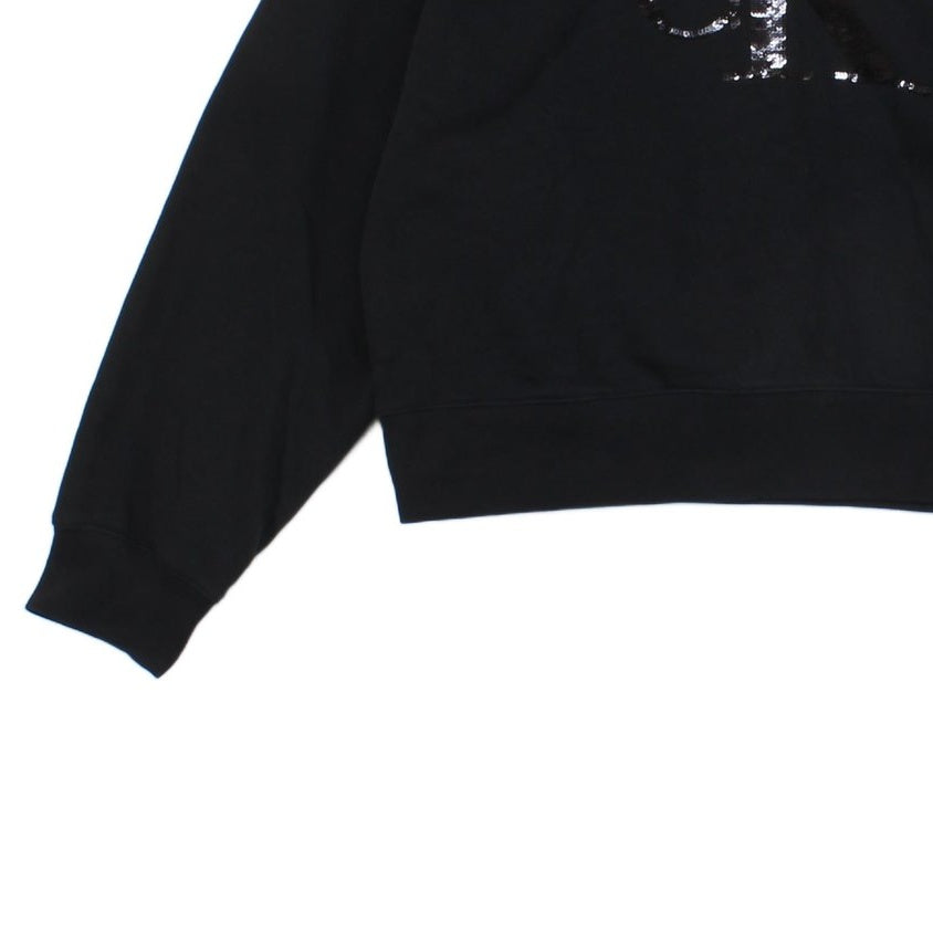 Womens Oversized Hoodie Logo Sequeins