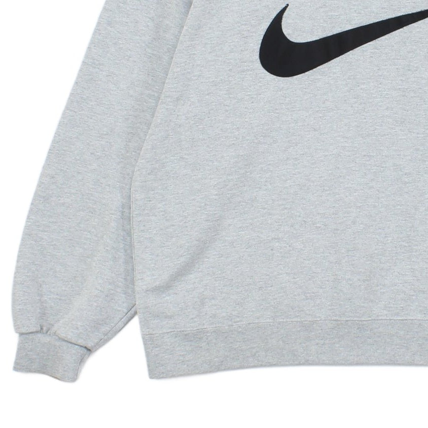 Mens Oversized Sweatshirt Swoosh Crew Neck Pullover