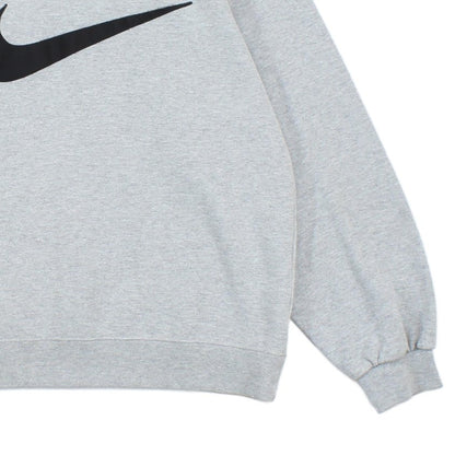 Mens Oversized Sweatshirt Swoosh Crew Neck Pullover