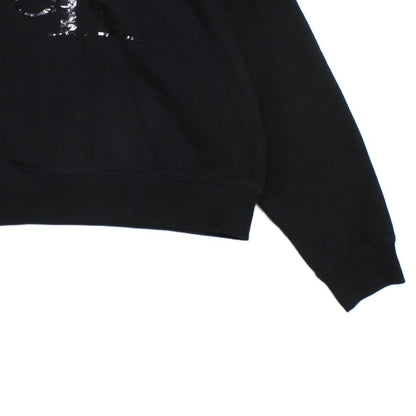 Womens Oversized Hoodie Logo Sequeins