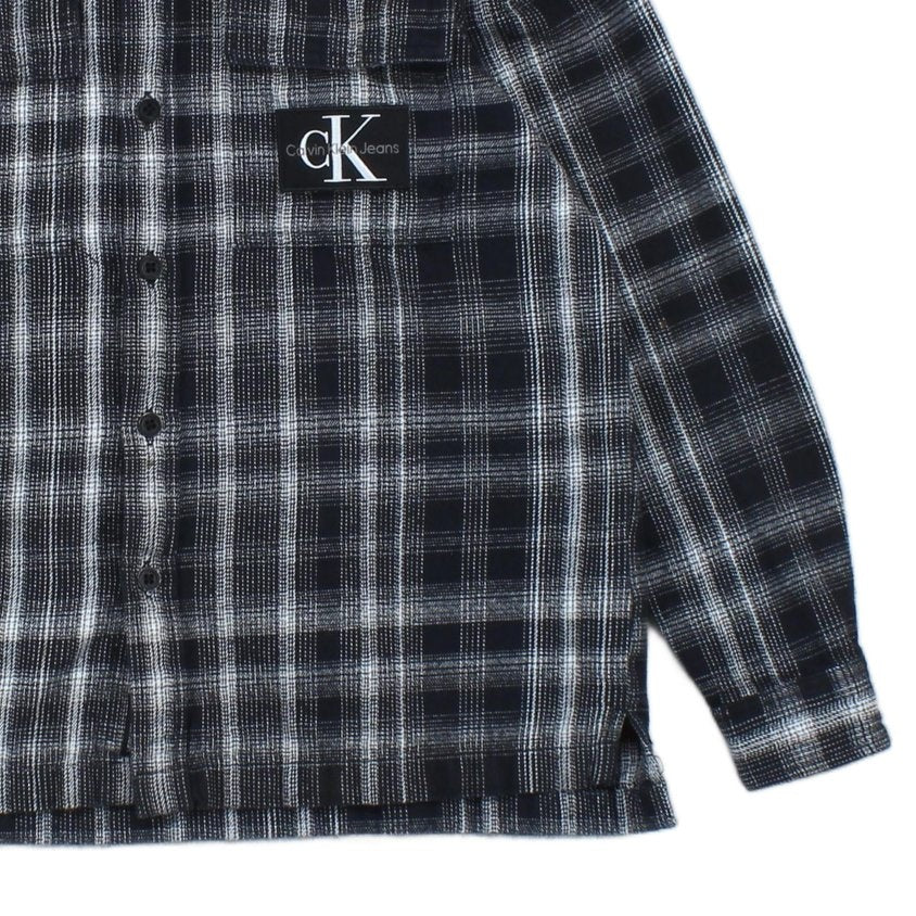 Mens Plaid Overshirt Long Sleeve Relaxed Fit
