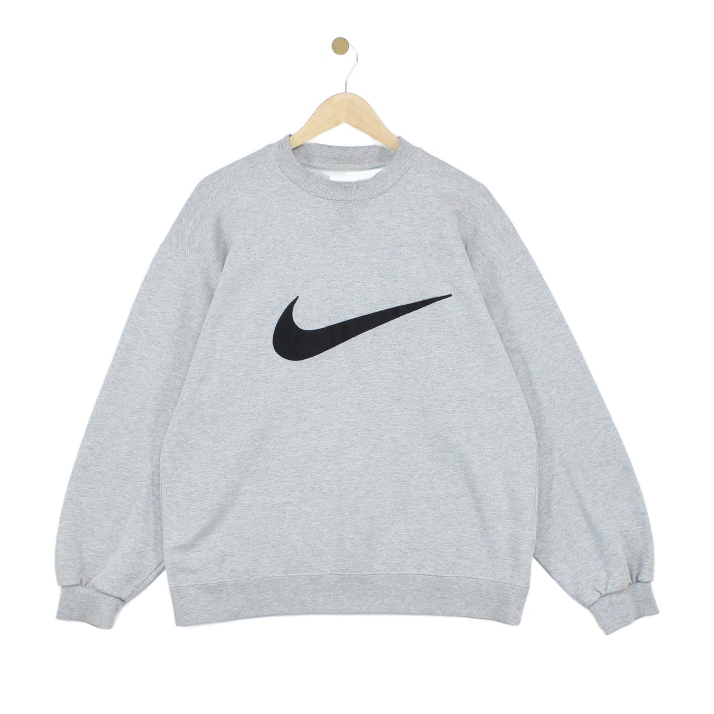 Mens Oversized Sweatshirt Swoosh Crew Neck Pullover