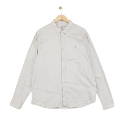 Mens Shirt Button Up Long Sleeve Collared
