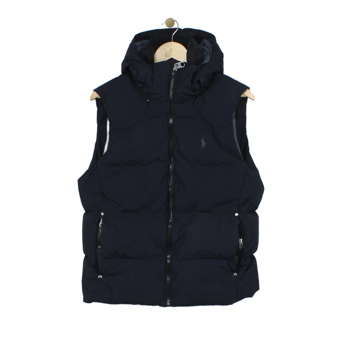Mens Down Bodywarmer Puffer Hooded Insulated