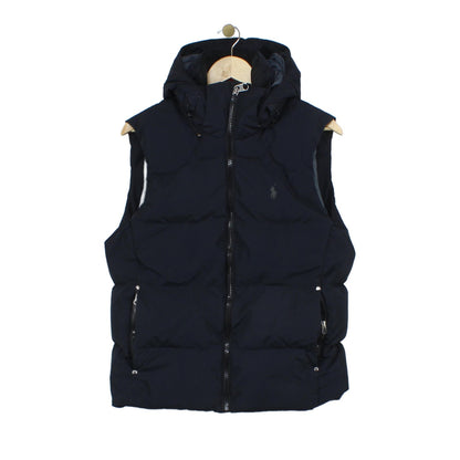 Mens Down Bodywarmer Puffer Hooded Insulated