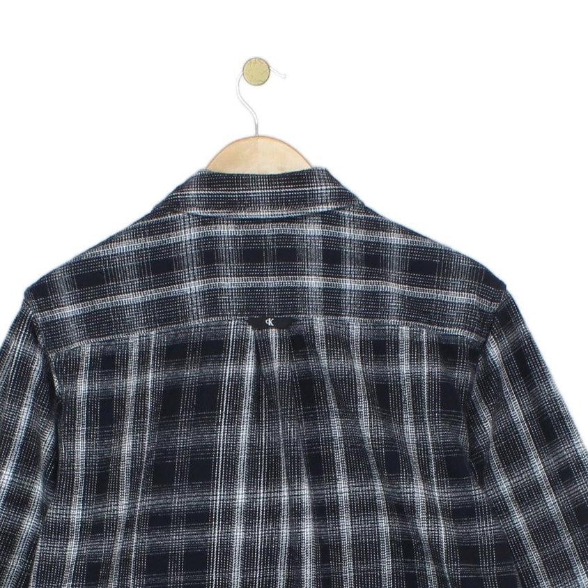 Mens Plaid Overshirt Long Sleeve Relaxed Fit