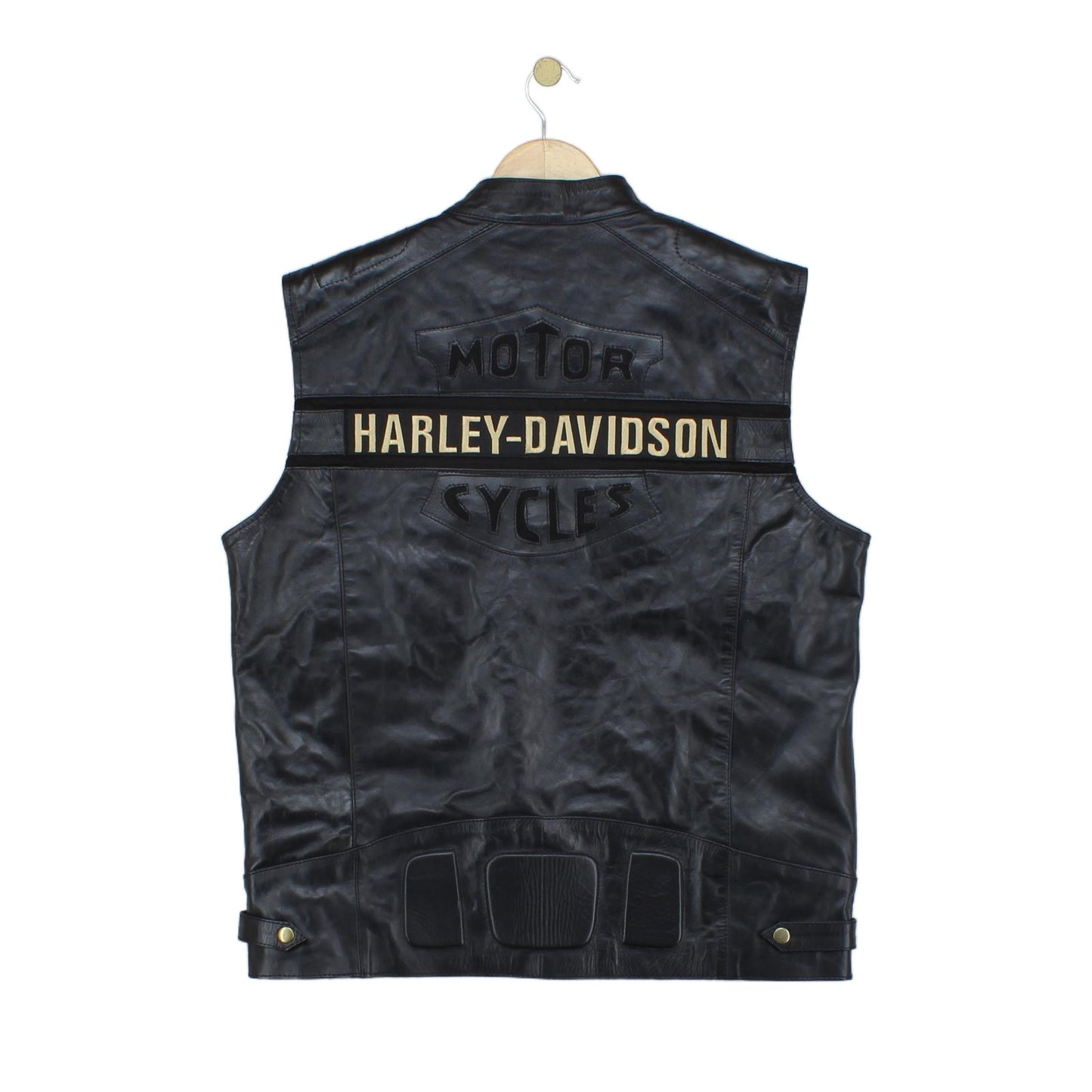Mens Custom Leather Vest Jacket Sleeveless