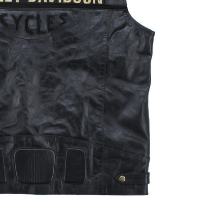 Mens Custom Leather Vest Jacket Sleeveless