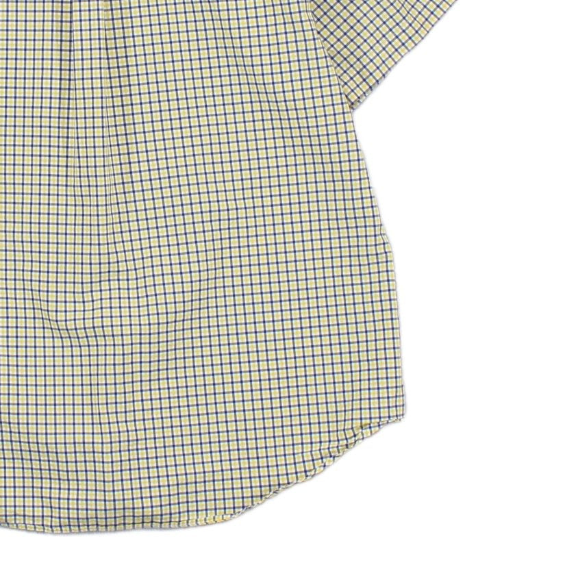 Mens Check Shirt Short Sleeve Button Down