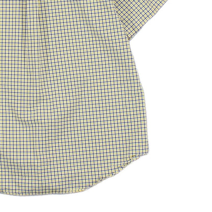 Mens Check Shirt Short Sleeve Button Down