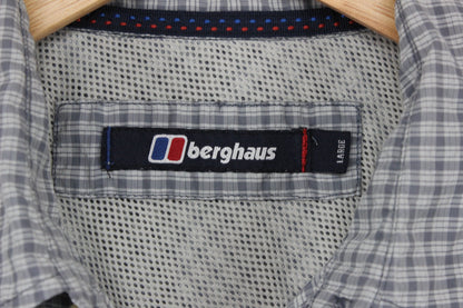 Mens Check Shirt Short Sleeve Outdoor